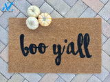 Outdoor Mat- Boo Y'all Halloween Holiday Brown Doormat Home Decor