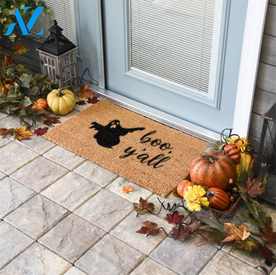 Outdoor Mat- Boo Y'all Halloween Witch Doormat Home Decor
