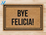 Outdoor Mat- Bye Felicia Brown Black Square Outline Door Mat Home Decor