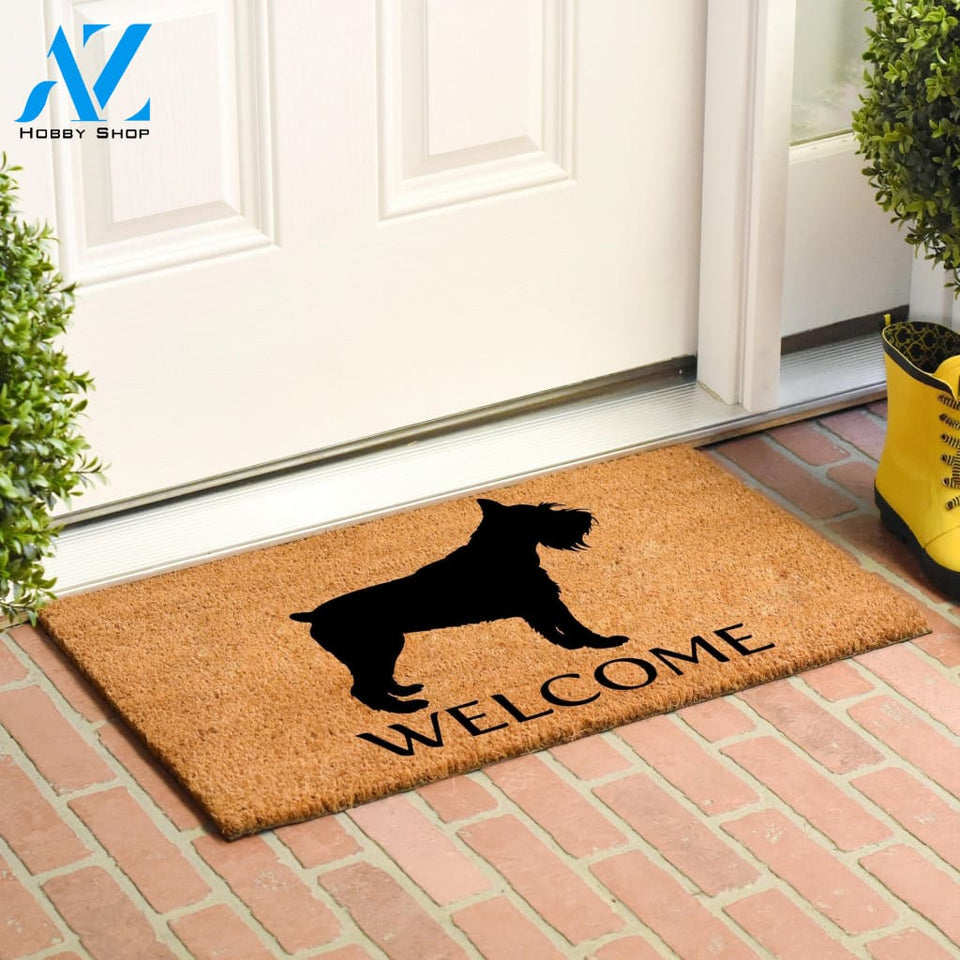 Outdoor Mat- Calloway Mills Miniature Schnauzer Dog Silhouette Doormat Home Decor