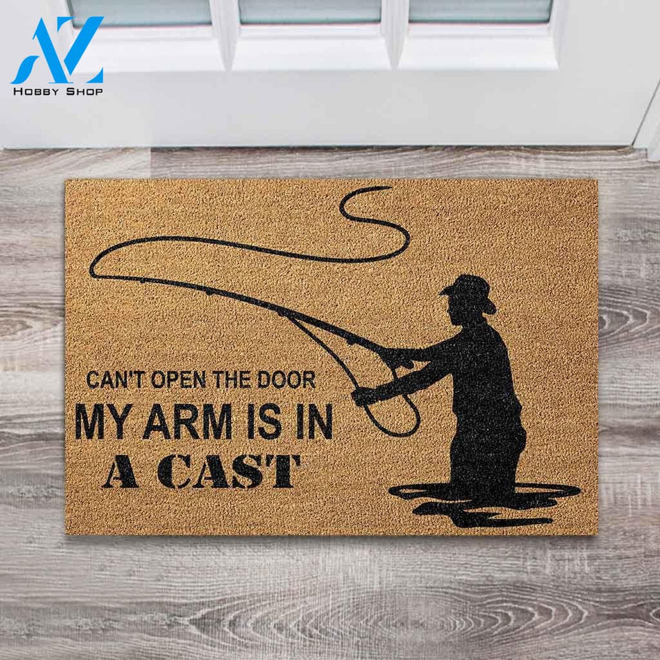 Outdoor Mat- Cannot Open The Door Gift For Fishing Lovers Doormat Home Decor
