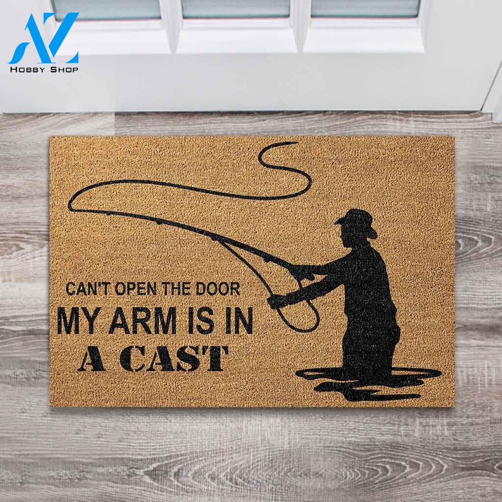 Outdoor Mat- Cannot Open The Door Gift For Fishing Lovers Doormat Home Decor