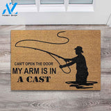 Outdoor Mat- Cannot Open The Door Gift For Fishing Lovers Doormat Home Decor