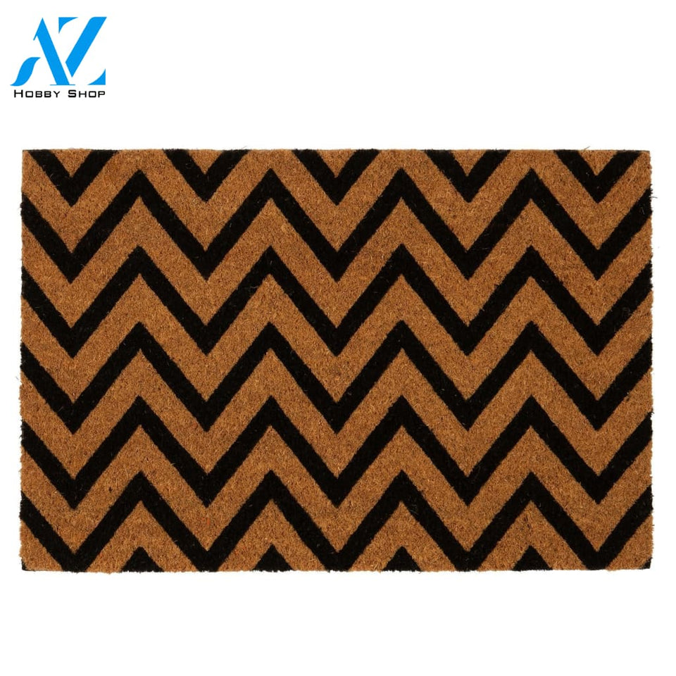 Outdoor Mat- Classic Spring Background Door Mat Home Decor Zig Zag