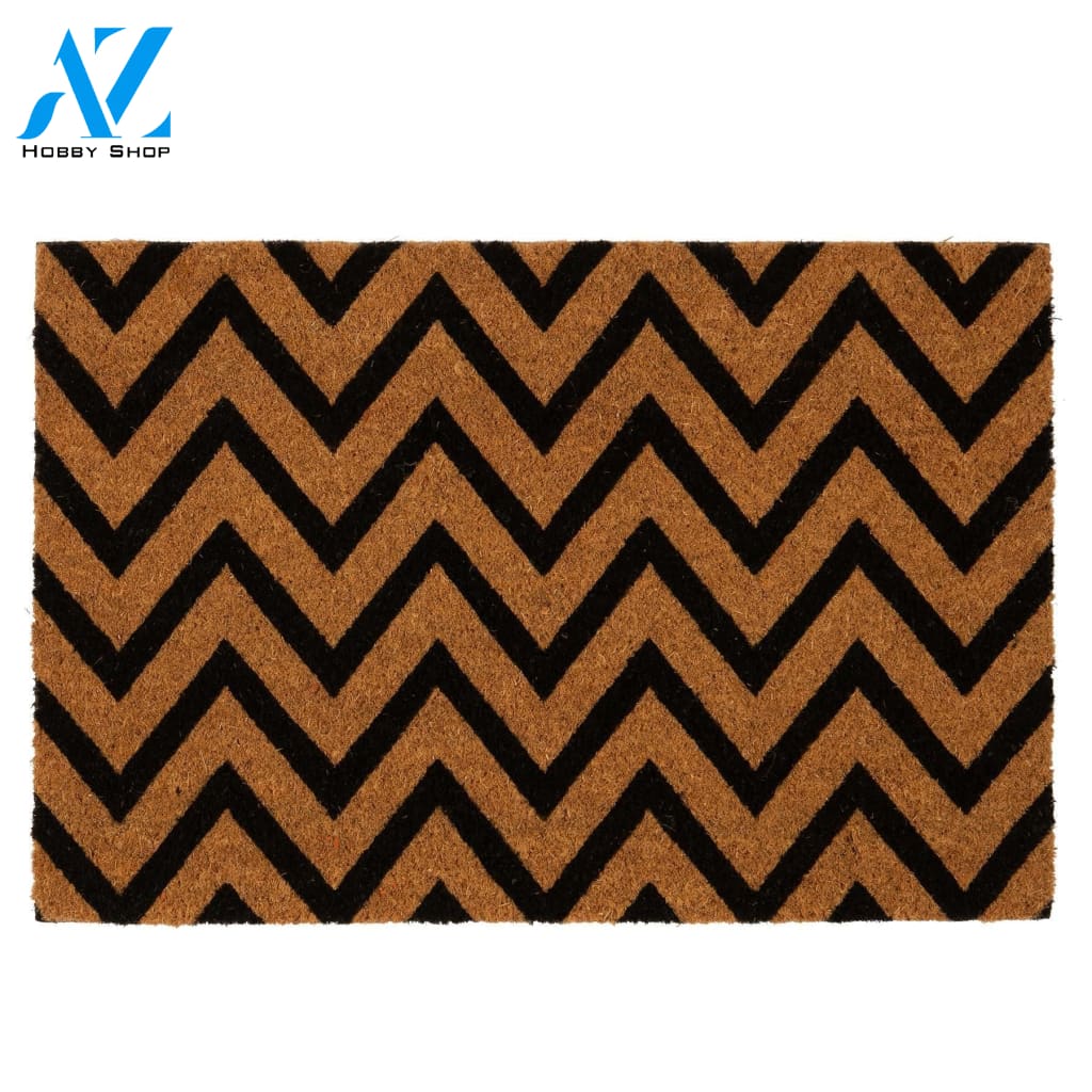 Outdoor Mat- Classic Spring Background Door Mat Home Decor Zig Zag