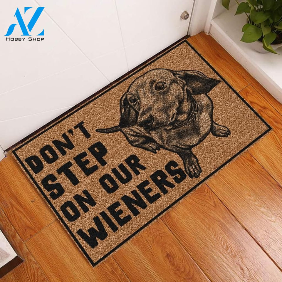 Outdoor Mat- Don't Step On Our Wieners Printed Doormat Home Decor