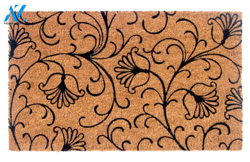 Outdoor Mat- Elegant Floral Twisted Ornate Design Doormat Home Decor