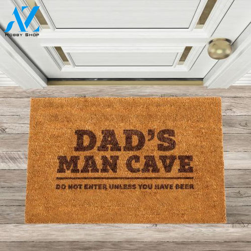 Outdoor Mat- Fathers Day Engraved Mancave Do Not Enter Doormat Home Decor