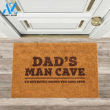 Outdoor Mat- Fathers Day Engraved Mancave Do Not Enter Doormat Home Decor