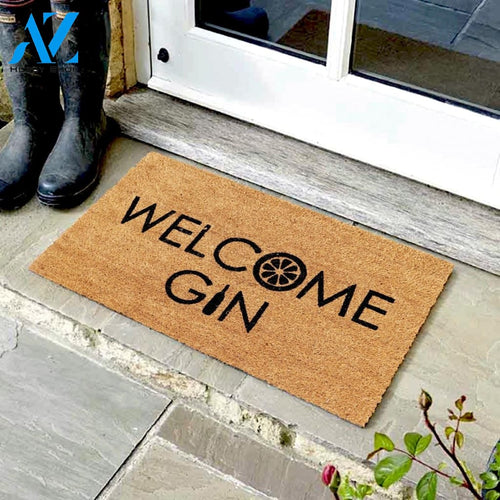 Outdoor Mat- Funny Quotes Welcome Gin Design Doormat Home Decor