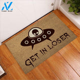 Outdoor Mat- Get In Loser Alien Printed Doormat Home Decor