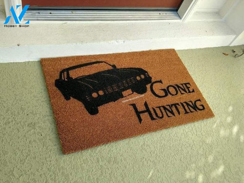 Outdoor Mat- Gone Hunting Cool Car Gift For Hunter Doormat Home Decor