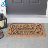 Outdoor Mat- Happy Crappy Christmas Classic Background Door Mat Home Decor