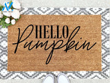 Outdoor Mat- Hello Pumpkin Fall Harvest Halloween Themed Doormat Home Decor