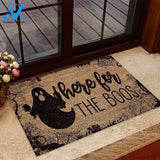 Outdoor Mat- Here For The Boss Pattern Wine Printed Doormat Home Decor
