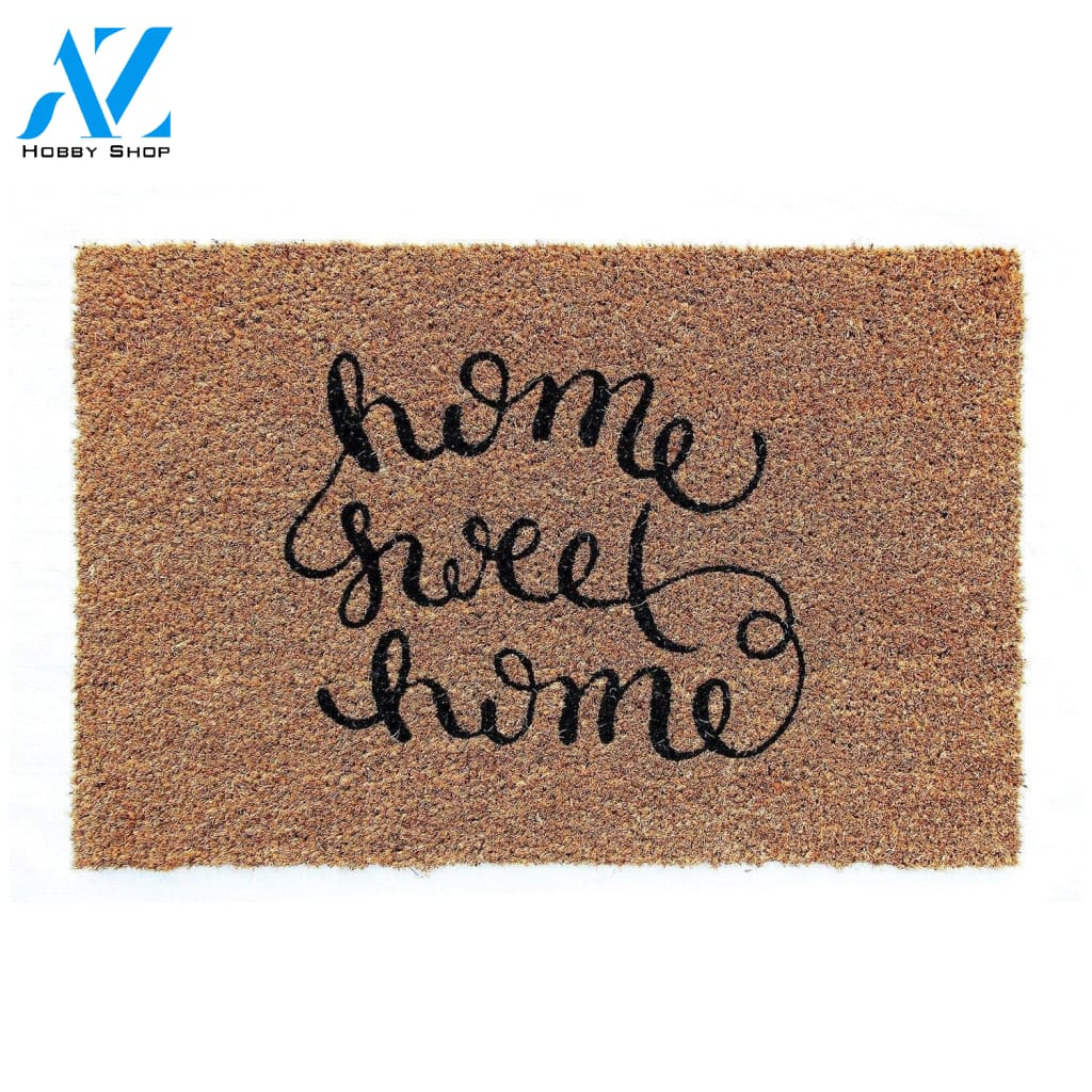 Outdoor Mat- Home Sweet Home Calligraphy Design Doormat Home Decor