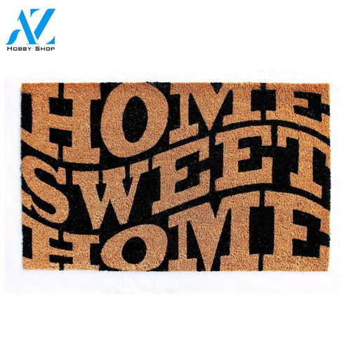 Outdoor Mat- Home Sweet Home Curvy Style Cool Design Doormat Home Decor