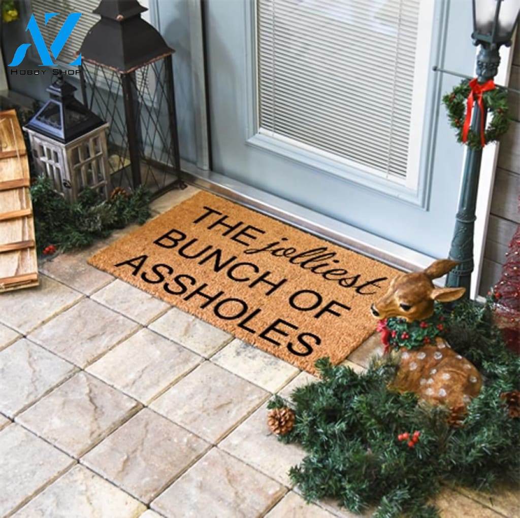 Outdoor Mat- Jolliest Bunch Of Classic Background Door Mat Home Decor