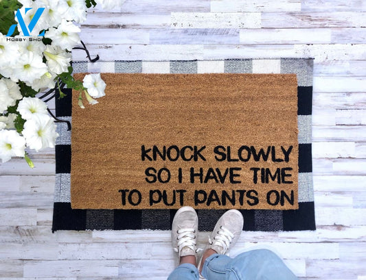 Outdoor Mat- Put Pants On Vintage Style Door Mat Home Decor