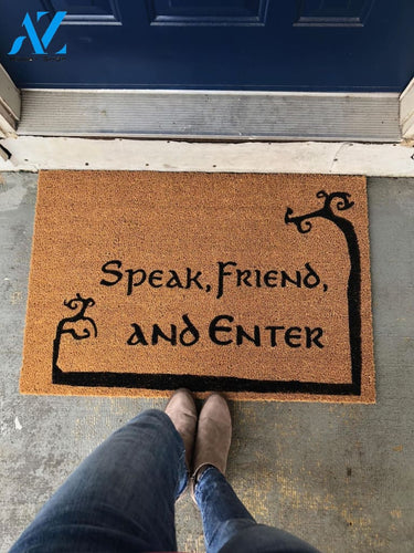 Outdoor Mat- Speak Friend And Enter Vintage Style Door Mat Home Decor