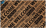 Outdoor Mat- Welcome House Happiness Good Bye Cool Design Doormat Home Decor
