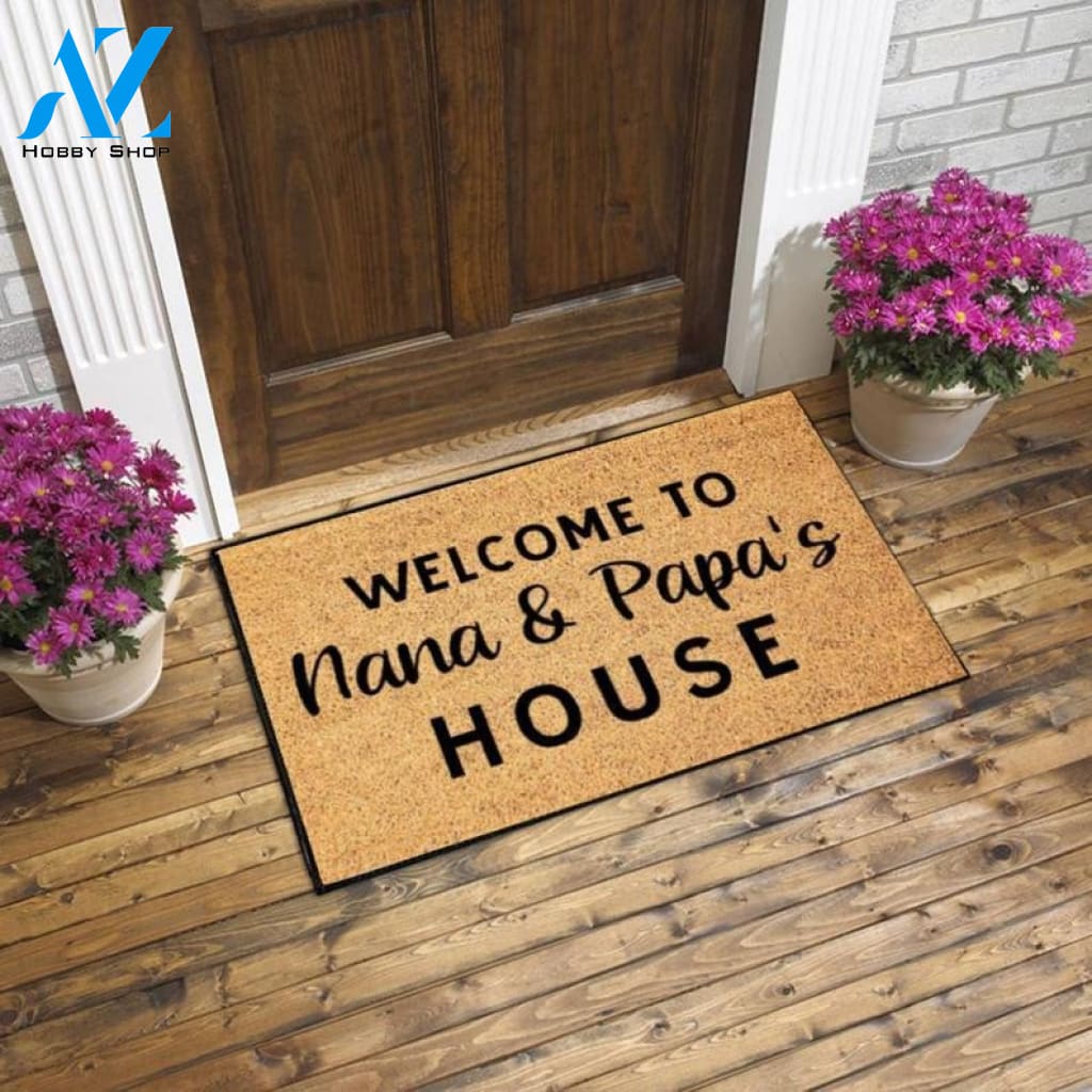 Outdoor Mat- Welcome to Nana and Papas House Doormat Home Decor