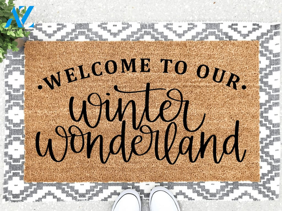 Outdoor Mat- Welcome To Our Winter Wonderland Doormat Home Decor