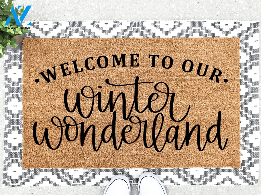 Outdoor Mat- Welcome To Our Winter Wonderland Doormat Home Decor