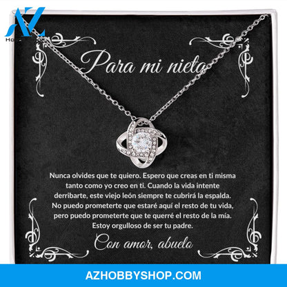 Para Mi Nieta - Love Knot Necklace