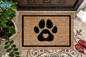 Paw Print Pet Family Doormat Welcome Mat Dog Door Mat Closing Gift Home Doormat Housewarming Gift Home Decor