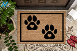 Paw Print Pet Family Doormat Welcome Mat Dog Door Mat Closing Gift indoor outdoor rug Housewarming Gift Home