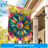 Peace symbol, Colorful flower, Be kind - Jesus Flag