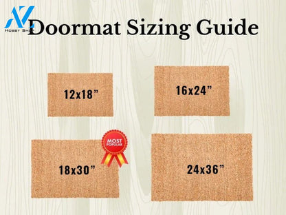 Personalised Family Name Paw Doormat - Dog Footprint Mat - Animal Lover Gift - Custom Coir Door Mat