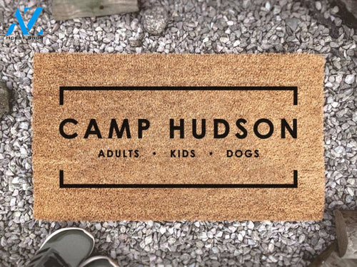 Personalized Camp Family Name Doormat - Custom Coir Mat - New Home Gift - Housewarming Gift