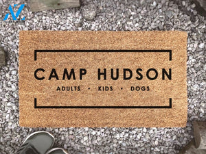 Personalized Camp Family Name Doormat - Custom Coir Mat - New Home Gift - Housewarming Gift