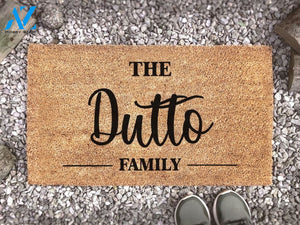 Personalized Coir Doormat With Family Name - Custom Door Mat