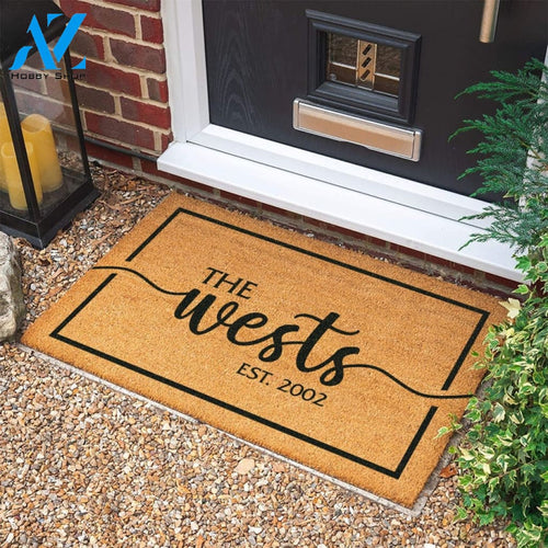 Personalized Custom Doormat Personalized Gift Housewarming Gift Wedding Gift New Home Gift Welcome Door Mat |