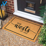 Personalized Custom Doormat Personalized Gift Housewarming Gift Wedding Gift New Home Gift Welcome Door Mat |