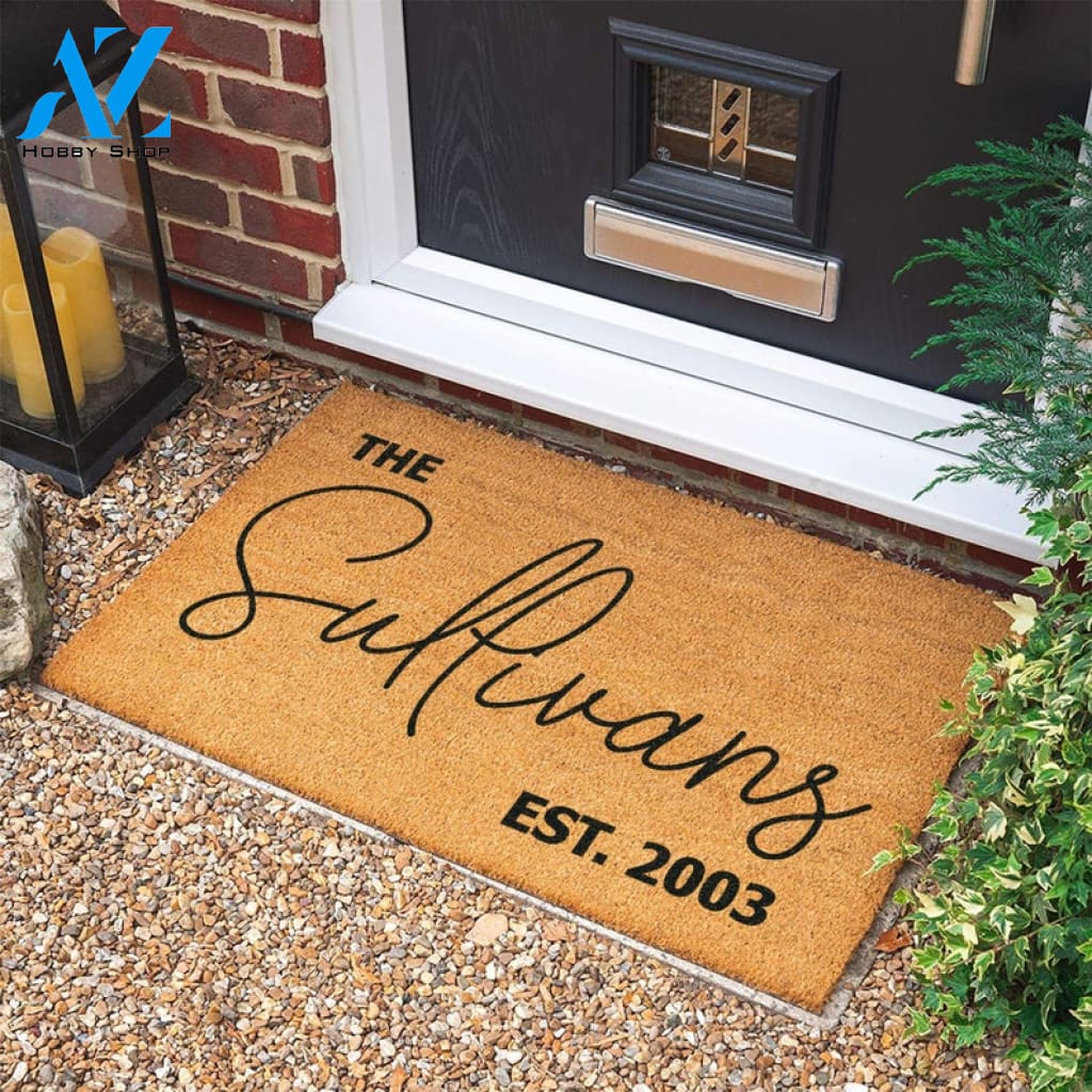 Personalized Custom Doormat Housewarming Gift Wedding Gift Personalized Gift Welcome Door Mat New Home Gift |
