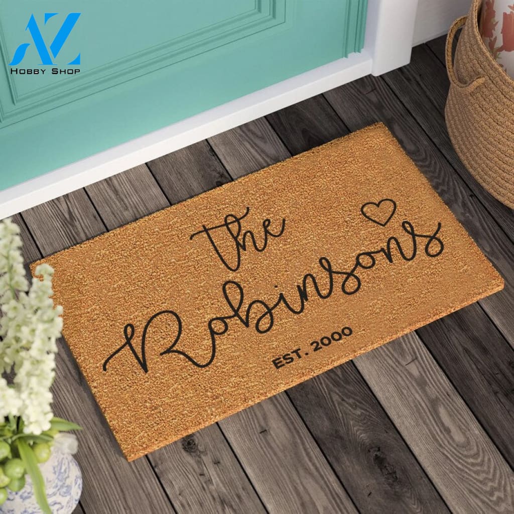 Personalized Custom Doormat New Home Gift Welcome Door Mat Personalized Gift Housewarming Gift Wedding Gift |