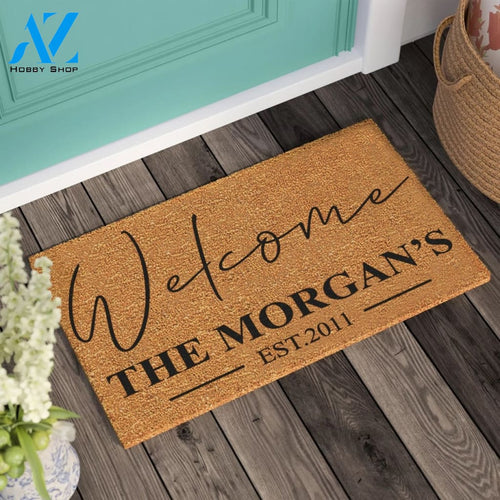 Personalized Custom Doormat New Home Gift Welcome Door Mat Personalized Gift Housewarming Gift Wedding Gift |