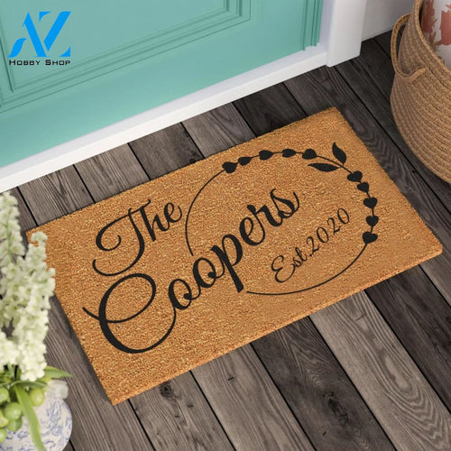 Personalized Custom Doormat Wedding Gift Housewarming Gift New Home Gift Personalized Gift Welcome Door Mat |