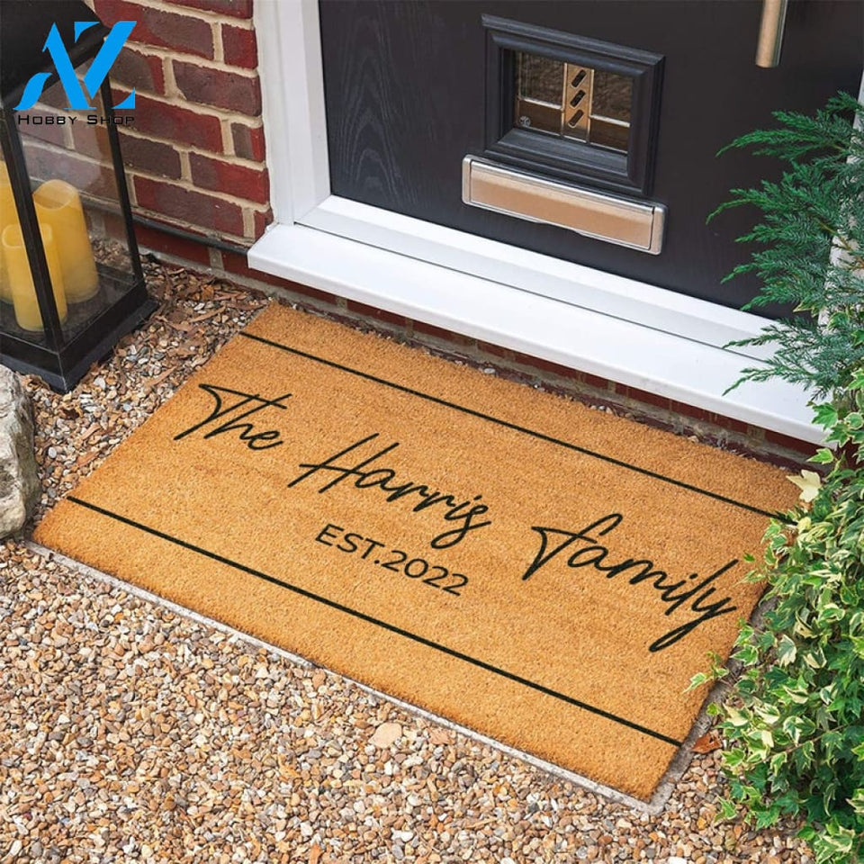 Personalized Custom Doormat Welcome Door Mat Housewarming Gift Wedding Gift New Home Gift Personalized Gift |