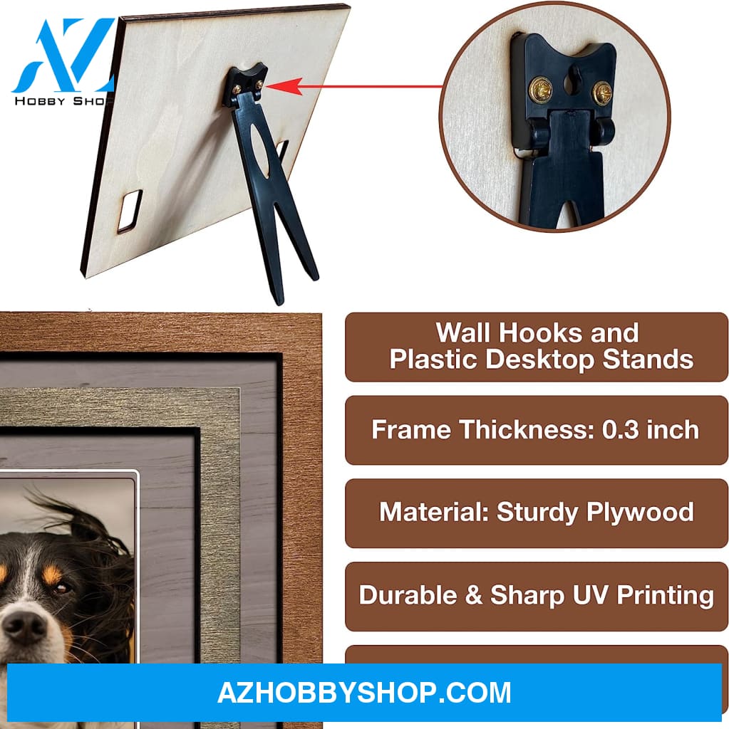 Personalized Dog Memorial Gifts 8X8 Picture Frame With Collar Holder Custom Cat Name Date Loss Of