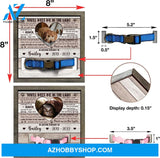 Personalized Dog Memorial Gifts 8X8 Picture Frame With Collar Holder Custom Cat Name Date Loss Of
