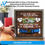 Personalized Dog Memorial Gifts 8X8 Picture Frame With Collar Holder Custom Cat Name Date Loss Of