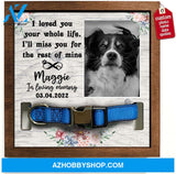 Personalized Dog Memorial Gifts 8X8 Picture Frame With Collar Holder Custom Cat Name Date Loss Of