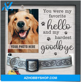 Personalized Dog Memorial Gifts 8X8 Picture Frame With Collar Holder Custom Cat Name Date Loss Of