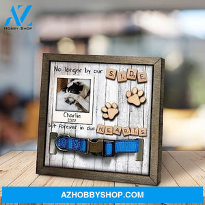 Personalized Dog Memorial Gifts 8X8 Picture Frame With Collar Holder Custom Cat Name Date Loss Of