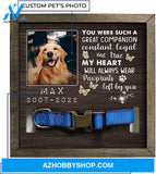 Personalized Dog Memorial Gifts 8X8 Picture Frame With Collar Holder Custom Cat Name Date Loss Of